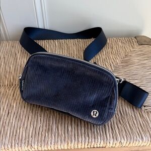 lululemon athletica Corduroy Navy Blue Belt Bag
